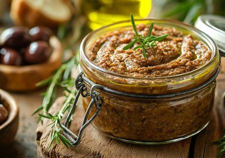Необычная закуска за 5 минут: готовим оливковую намазку-вкусняшку