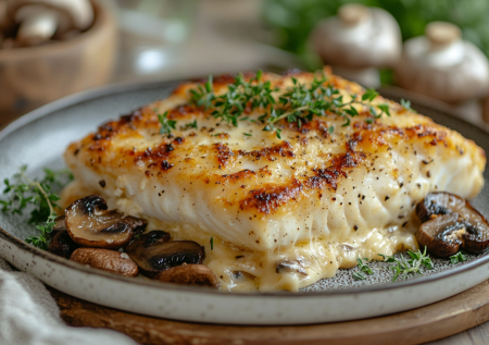 Минтай по-французски: нежнее мяса! Простой рецепт рыбки с сыром и грибами