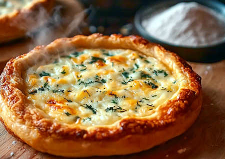 Сырная ватрушка с чесноком и чеддером! Обалденная вкуснятина за 25 минут!