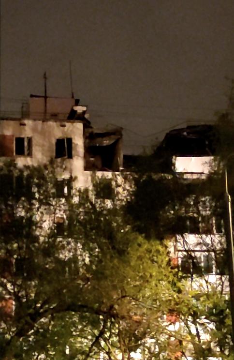 Вид на 9 этаж, 12-го подьезда,  по адресу: ул. Генерала Тюленева, д. 39, в Москве