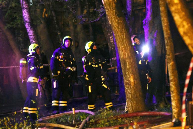 Москва. Пожар в жилом доме на улице Генерала Тюленева