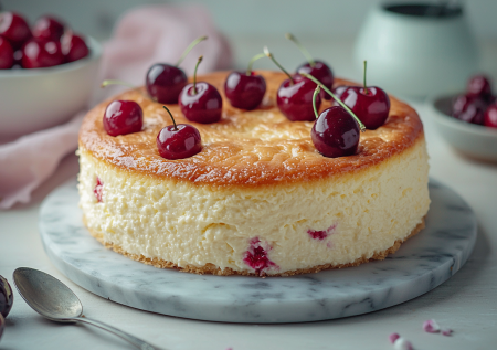 Творожная запеканка с вишней — хит для талии! Простая, а вкус на миллион