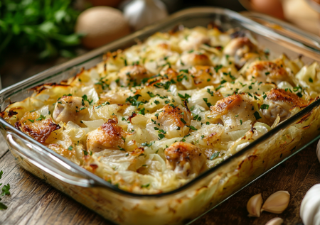 Капуста с курицей в духовке: быстрый ужин, богатый белком и клетчаткой