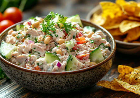 Тунец + домашние чипсы = вкуснотища: готовим обалденный ПП-салат дома