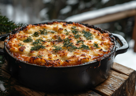 Сытный пастуший пирог: с картофельной корочкой и ароматной начинкой