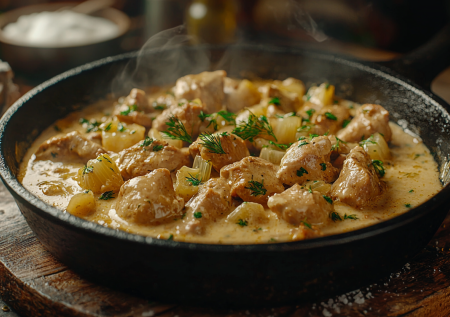 Универсальный сметанный соус: подходит для любого мяса!