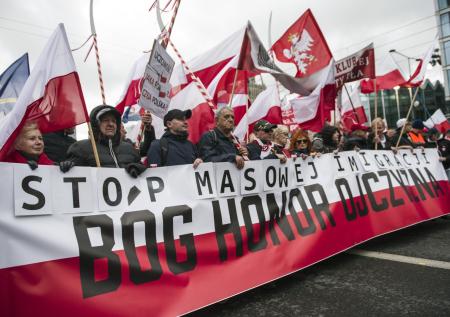 На протестах в Польше кричат о разрушении Европы и Скандинавии мигрантами