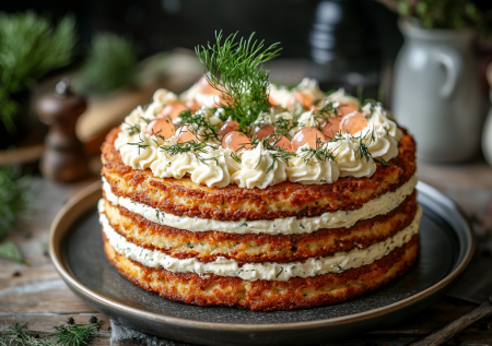 Нежный печеночный торт с карамельным луком: невероятная вкуснятина