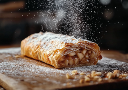 Штрудель с яблоком за 15 минут: хрустящая вкуснятина из готового теста фило
