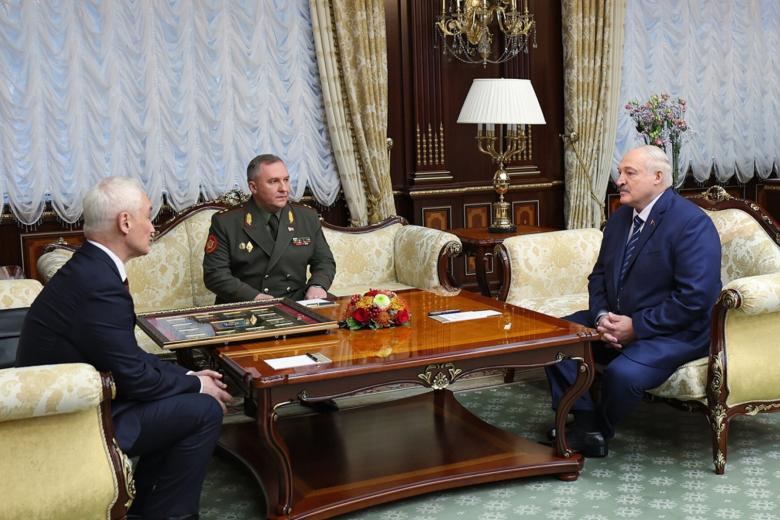 Президент Республики Беларусь Александр Лукашенко 16 мая проводит встречу с Министром обороны России Андреем Белоусовым