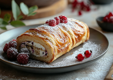Нежный бисквитный рулет с творогом: вкуснятина за 20 минут к чаю и завтраку