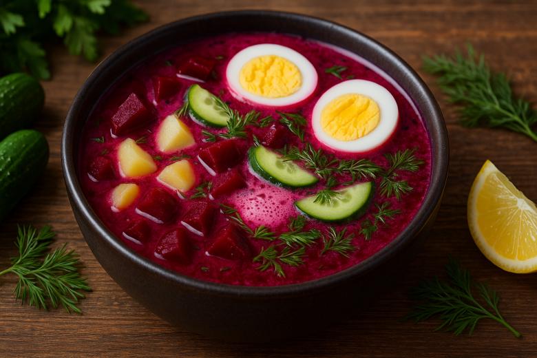 Нужен только кефир: вкусный рецепт холодного борща со свеклой