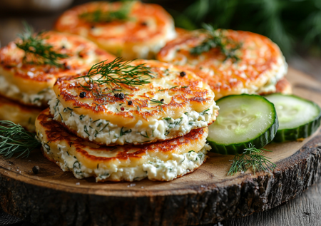 Закусочные сырники с сыром, чесноком и зеленью! Чумовой несладкий вариант