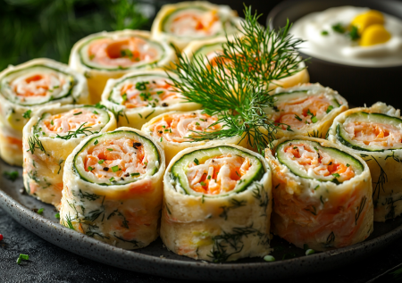 Крутим за 5 минут! Рулеты из лаваша с крабовыми палочками — вкуснятина!