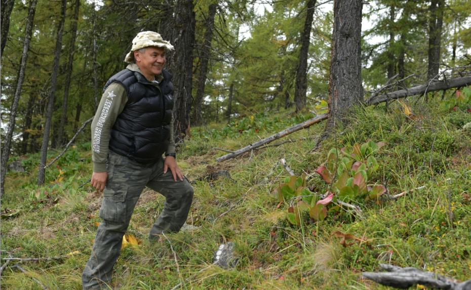 Сергей Шойгу на отдыхе в Сибири, 2019 год