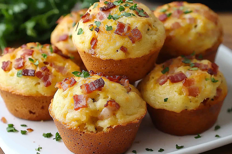Сырные маффины с беконом — вкуснейший завтрак за 30 минут