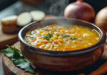 Быстрый гороховый суп без варки бульона! Готовим на копченой курочке