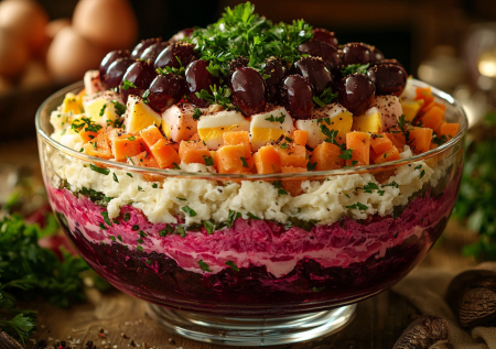 Салат «Темный граф» — королевское украшение стола! Обалденно вкусный