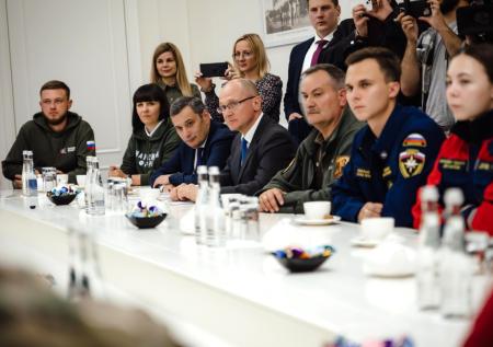 Путин встретился с Хинштейном во время визита в Курскую область