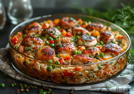 Ужин в микроволновке за 18 минут: суперсочная курица с рисом и овощами
