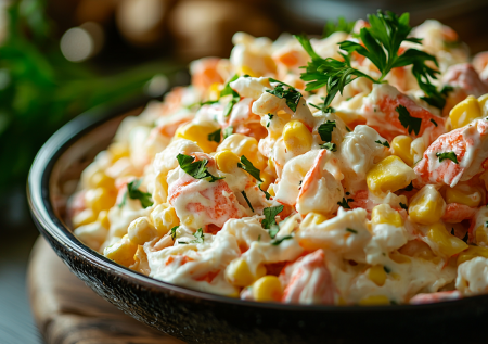 Крабовый салат с морковью по-корейски: удивит вкусом и сэкономит бюджет