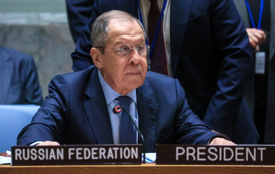 Министр иностранных дел РФ Сергей Лавров на заседании Совета безопасности ООН