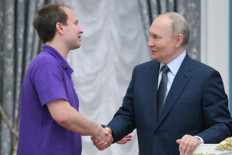 Иван Ерхов и Владимир Путин