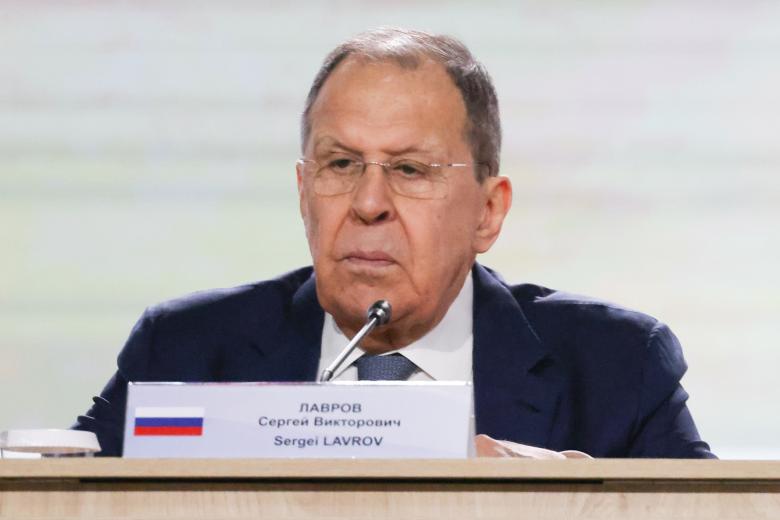 Министр иностранных дел Сергей Лавров на встрече высоких представителей, курирующих вопросы безопасности, в Национальном центре «Россия»