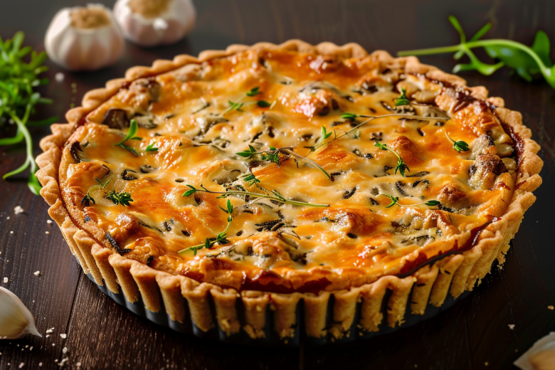 Низкоуглеводный киш с курицей