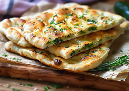 Сочные лепешки женгялов хац! Много зелени, и ничего больше! Полчаса — и всё