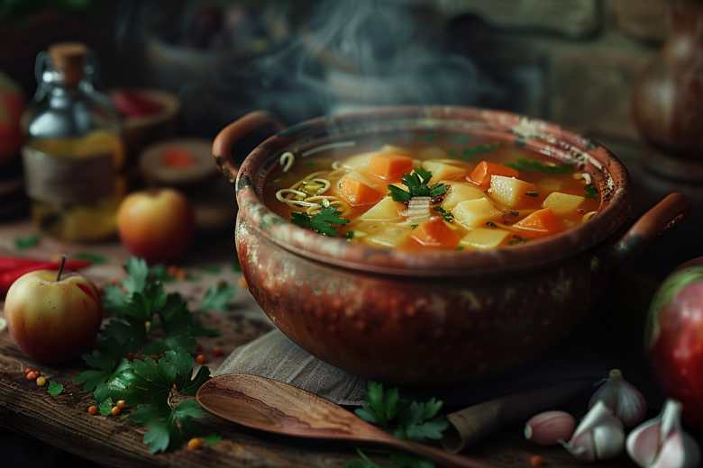 Чорба с яблочным квасом