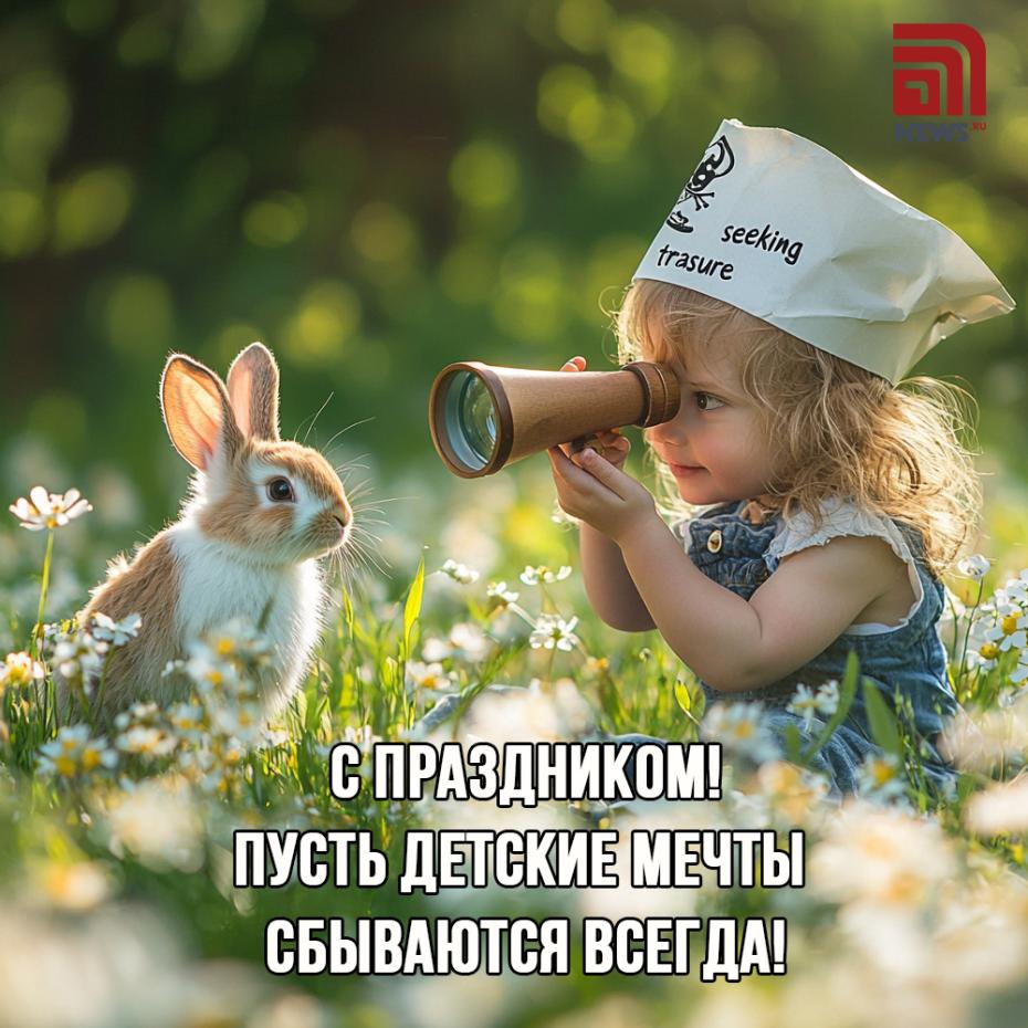 Открытка с пожеланиями на День защиты детей 1 июня
