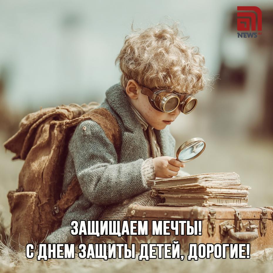Картинка с поздравлением на День защиты детей