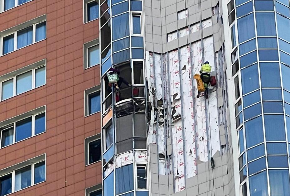 Повреждение жилого дома на проспекте Вернадского