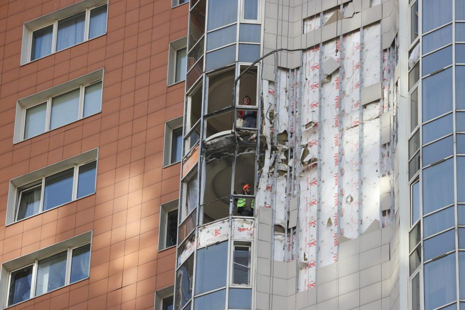 Повреждение жилого дома на проспекте Вернадского