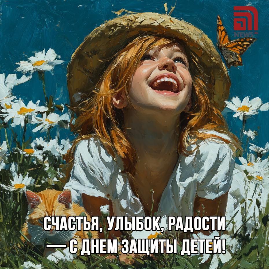 Открытка на 1 июня