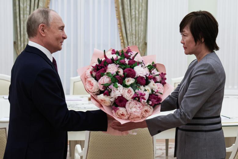 Владимир Путин и Акиэ Абэ