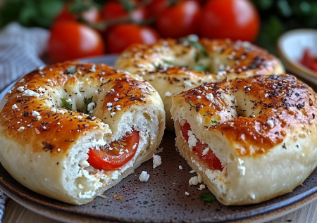 Эти пирожки по-итальянски украдут ваше сердце! Вкуснятина с фетой и томатом