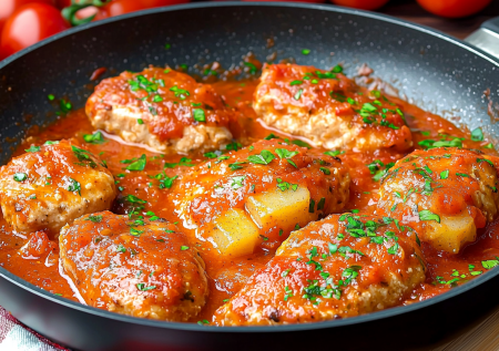 В одной сковороде и основное, и гарнир! Быстрый и вкусный ужин за 20 минут!