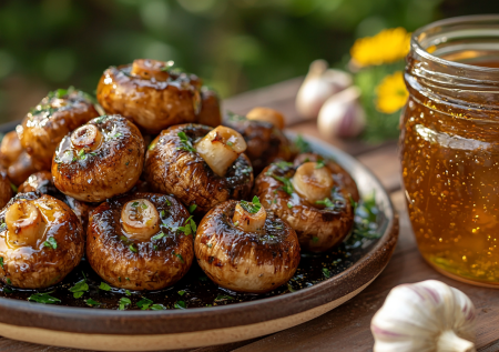 Грибы в медово-чесночном маринаде: вкуснятина на 70 ккал без капли майонеза