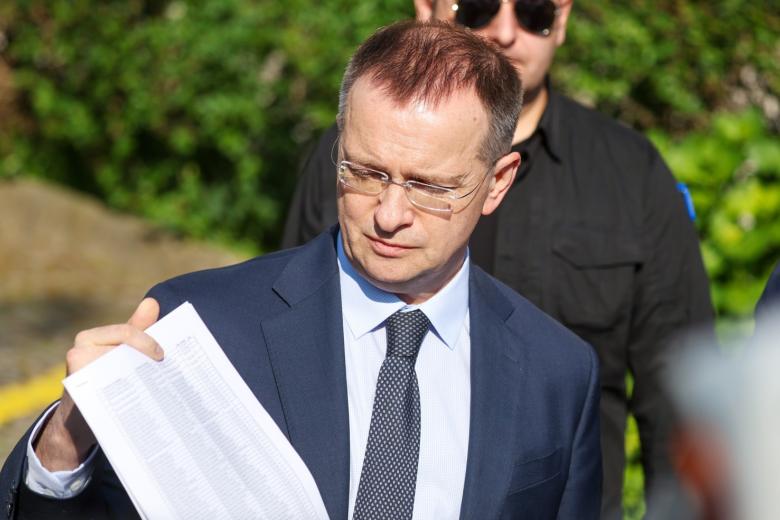Владимир Мединский во время пресс-подхода по итогам российско-украинских переговоров во дворце Чираган