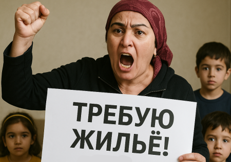 «Гоните 24 млн на квартиру!» Мигрантка из Мытищ требует сертификат на жилье