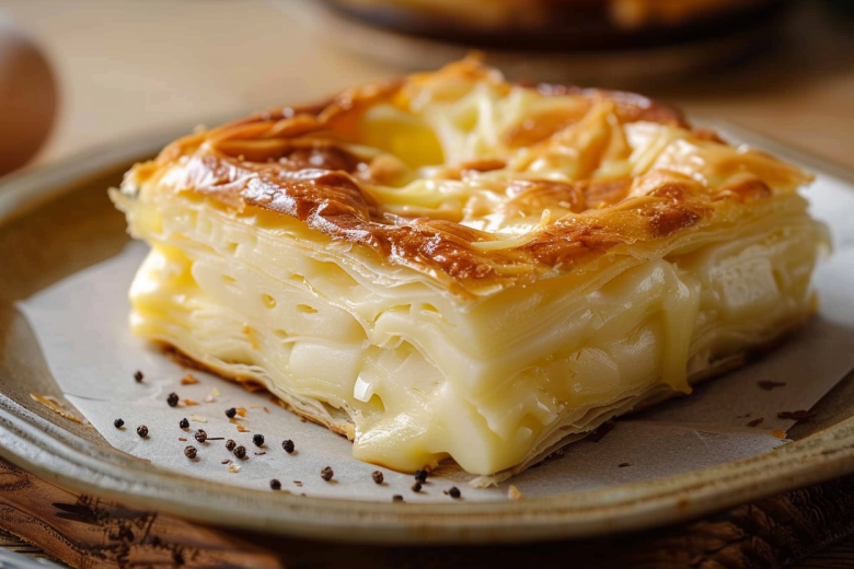 Простой пирог с сыром из лаваша