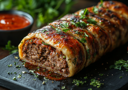 Сырный рулет с мясной начинкой! Обалденная вкуснятина на ужин или перекус!