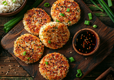 Необычные рисовые котлеты с тунцом! Вкуснятина с соевым соусом и чесноком