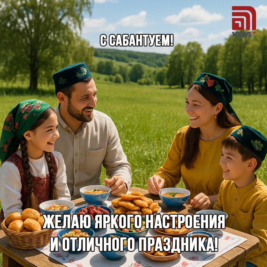 Отправить бесплатные открытки с Сабантуем