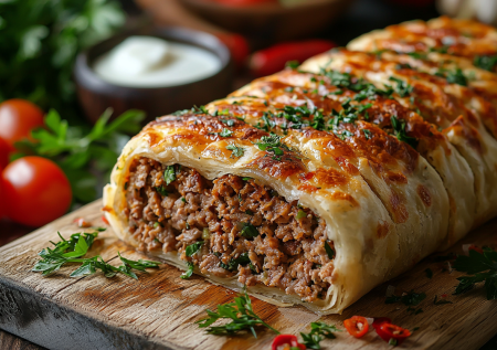 Готовлю сразу много — хватает на неделю! Обалденный мясной рулет за полчаса