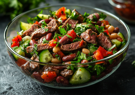 Не салат, а полноценный ужин: быстро, вкусно, без заморочек! Мужской хит!