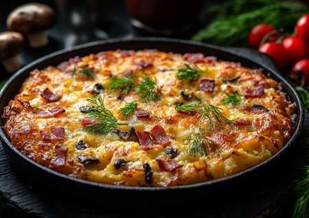 Вкуснее драников и дерунов! Белорусский пирог из картошки с беконом