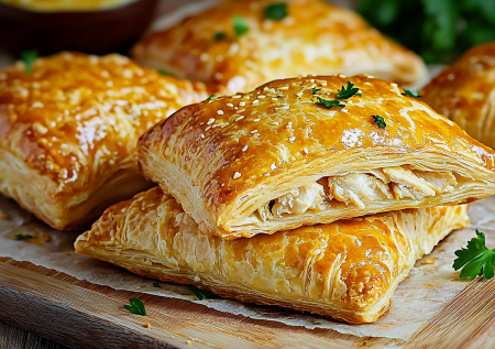 Проще пельменей, вкуснее пиццы! Слоеные конвертики с курицей за 20 минут!
